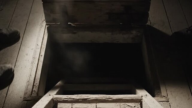 Opening The Door: Mysterious Descent Into Shadowy Secrets And Dusty Darkness