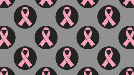 Show your support with this empowering pink ribbon pattern for breast cancer awareness campaigns and charitable events all year round
