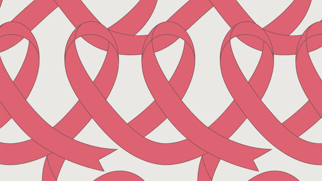 Pink ribbons pattern for breast cancer awareness projects, seamless design for fabric, wallpaper, and inspirational backgrounds with a supportive vibe