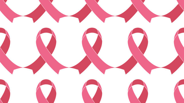 Pink ribbons pattern for breast cancer awareness month, a symbol of hope and support in the fight against cancer. Use for powerful campaigns