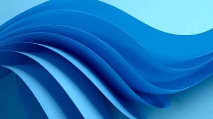 Fototapeta premium Abstract image of swirling blue waves, creating a sense of dynamic movement and flow