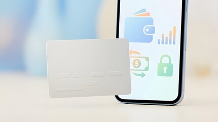 Digital Wallet and Mobile Payment Concept with Credit Card and Phone
