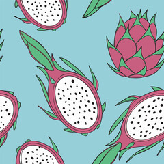 Mixed flower leaf and fruits pattern