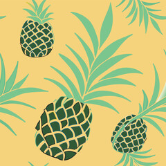 Mixed flower leaf and fruits pattern