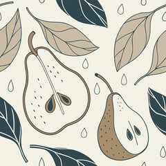 Mixed flower leaf and fruits pattern