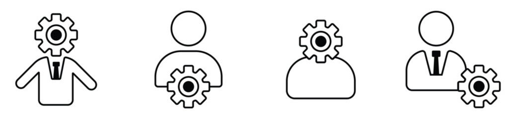 User Settings Gear Icon for Web Interface Design