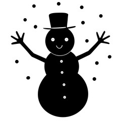 snowman with broom