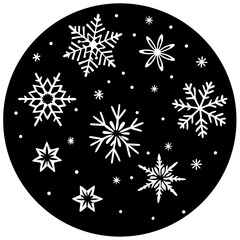 snowflakes on a blue background