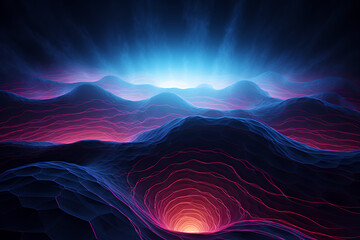 Cosmic design aesthetic energy map of luminous paths