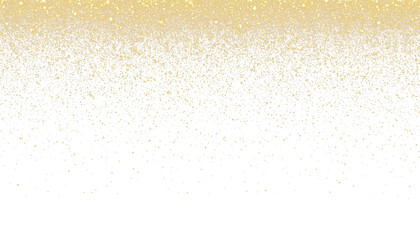 Golden glitter, dust, falling from above, frame for overlay