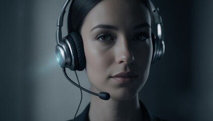 A scalable professional headset icon for customer service or communication purposes in various digital materials