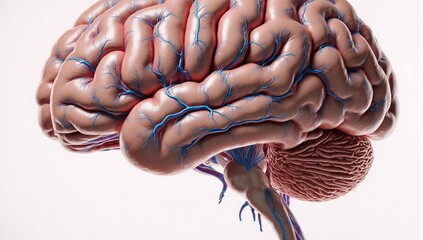 Human brain anatomy illustration