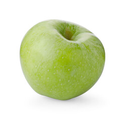One ripe green apple isolated on white