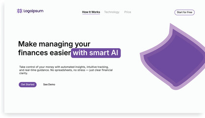 Modern web page Financial Management with Smart AI Streamline Finances Empower Insights Automated Tracking Real Time Guidance and