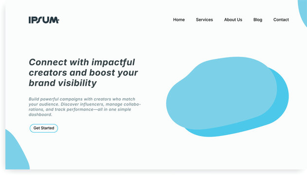 Modern web page Connect Impactful Creators and Boost Brand Visibility Power Campaign Building Find Influencers Performance Tracking