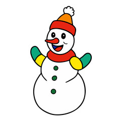 snowman with red hat