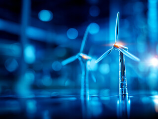 Modern wind efficiency technology in engineering lab showcases innovative design and precision