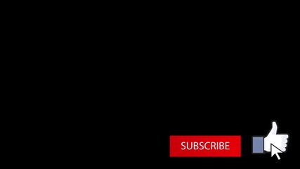 YouTube like and subscribe button animation with smooth motion and clean digital graphics - Powered by Adobe