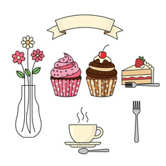 Delightful assortment of sweet treats and floral arrangement creating a festive atmosphere