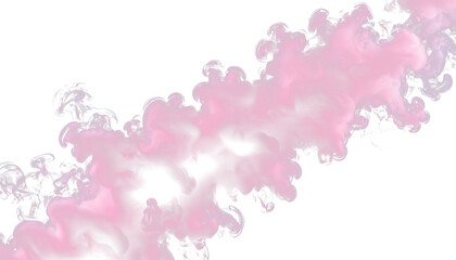 Ethereal pink smoke puffs transparent background PNG clipart