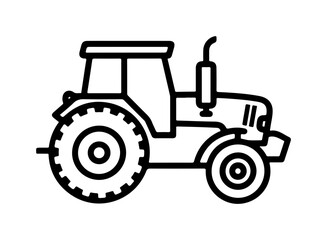 Obraz premium Modern tractor icon for agricultural use, farming equipment illustration, farm vehicle