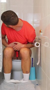 Man suffering from colon obstruction 