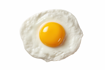 Perfect Fried Egg on Minimal White Background