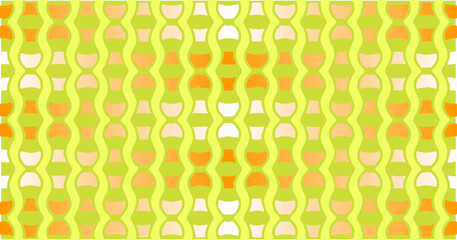 Yellow and green seamless geometric pattern with rounded interlocking shapes and soft gradient accents.