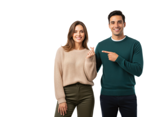 Social proof testimonial shot of a couple endorsing a subscription service for landing pages and sales funnels that highlight trust signals plus word of mouth recommendations in marketing materials