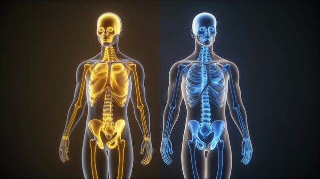 Human Anatomy Biological Clock Scan Circadian Rhythm Split Body