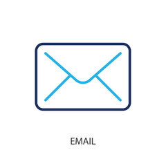 Email thin line icons. Original vector illustration.