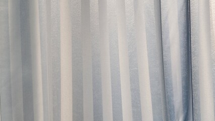 Curtains, white and sky blue glossy velvet curtains, velvet curtains, striped pattern curtains, striped pattern curtain texture