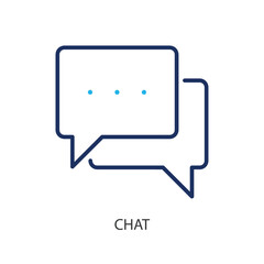 Naklejka premium Chat thin line icons. Original vector illustration.