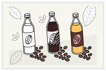 Hand Drawn Coffee Shop Illustration Set Cafe Icons, Barista Elements, Coffee Equipment