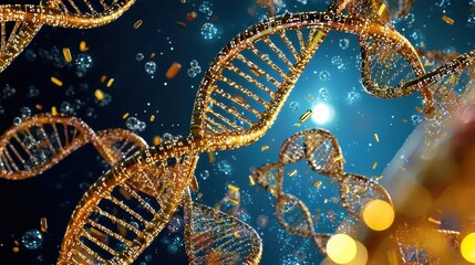 Intricate Representation of DNA Helix in a Microbial Environment