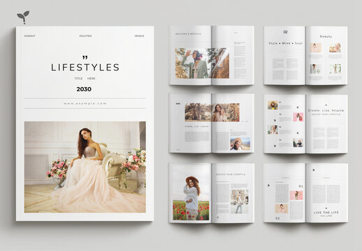 Lifestyle Magazine Layout Template