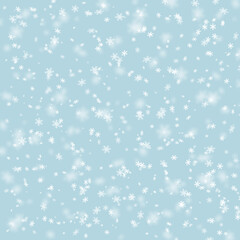 Falling Snowflake Bokeh Background – Soft Winter Glow, Winter Snowfall Bokeh – Frosty Light Background, Holiday Background, Dreamy Winter Background