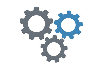 Abstract visual of three interconnected gears working together for system integration