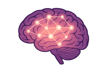 Abstract depiction of the human brain with glowing neural network connections symbolizing intelligence and data processing