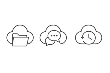 Cloud computing services for data storage, online communication, and backup synchronization