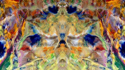 Naklejka premium Abstract art background . Hand painting artwork on canvas .