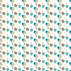 Tree Pattern – Seamless Forest Illustration Background, Minimalist Tree Pattern – Cute Seamless Forest Icons, Hand-Drawn Tree Pattern