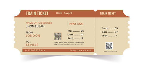 Tranin ticket boarding pass traveler railway transport