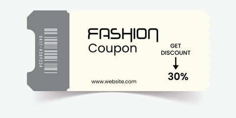 Fashion super sale coupon ticket voucher 