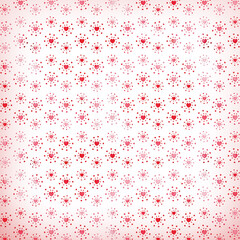 Watercolor Red Hearts Pattern &ndash; Soft Romantic Texture