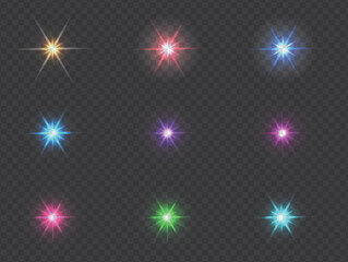 Multicolored Glow lights effect laser vector design