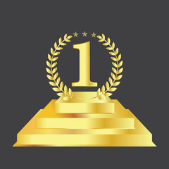 One Golden award vector art design