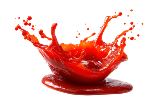 red paint splash isolated