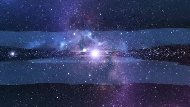Cosmic display of nebulas and stars in a deep space vista