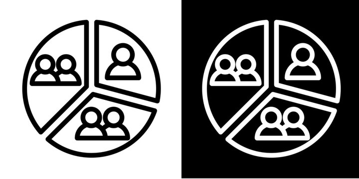 Customer Segment  Icon Set White Style Collection

